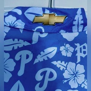 Philadelphia Phillies Chevrolet Hawaiian Button Up Short Sleeve